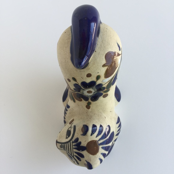 Tonala Pottery Folkart Kitschy Stretching Amused made in Mexico Cat - Picture 3 of 7